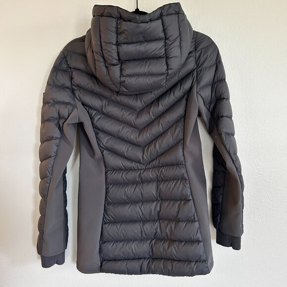 Hollister Down Coat XS Gray Ultimate Down Collection Hooded Puffer Jacket - Picture 7 of 9